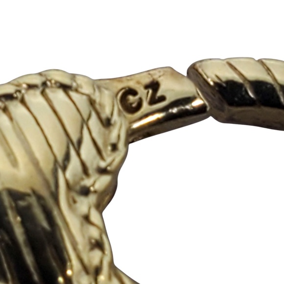 Judith Ripka Sterling Silver Gold-Tone CZ Link Bracelet #21219 - Picture 8 of 12